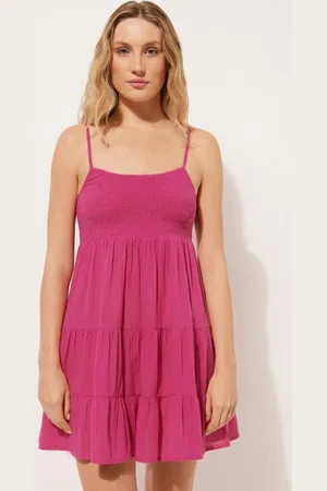 Calzedonia Vestido Corto con Volantes Mujer Tamaño S