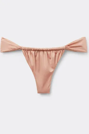 Calzedonia Brasileña Laterales Finos Bikini Shiny Satin Mujer Tamaño L