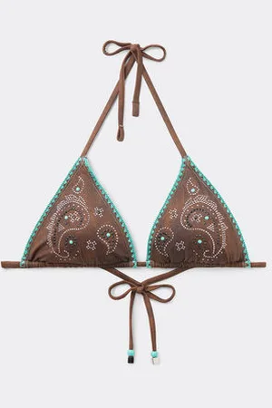 Calzedonia Bikini Triángulo Texan Paisley Mujer Tamaño 3