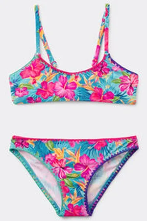 Calzedonia Bikini Dos Piezas Niña Colorful Tropics Chica Tamaño 4