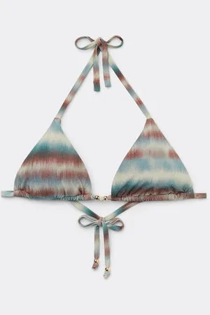Calzedonia Bikini Triángulo Glittery Tie Dye Mujer Tamaño 3