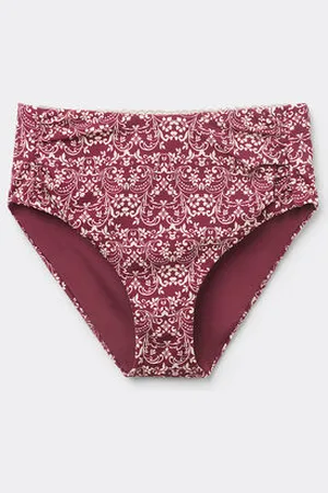 Calzedonia Braguita Bikini Alta Moldeadora Botanic Bordeaux Mujer Tamaño XXL