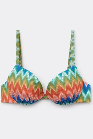 Calzedonia Bikini Super Push-up Elegant Chevron Mujer Tamaño 2