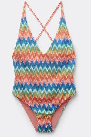 Calzedonia Bañador Elegant Chevron Mujer Tamaño S