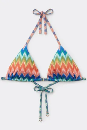 Calzedonia Bikini Triangulo Elegant Chevron Mujer Tamaño 4