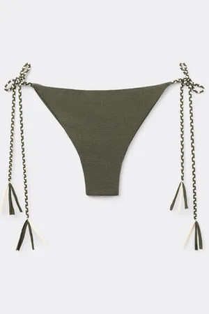 Calzedonia Brasileña Lazos Bikini Crinkle Twist Mujer Tamaño M