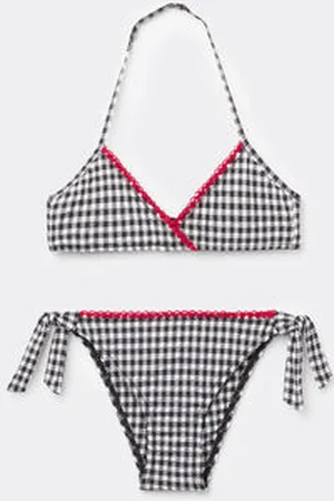 Calzedonia Bikini Dos Piezas Niña Cherry Vichy Chica Tamaño 4