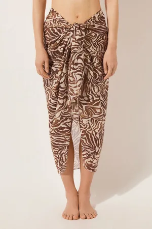 Calzedonia Pareo Largo Tropical Mujer Tamaño TU