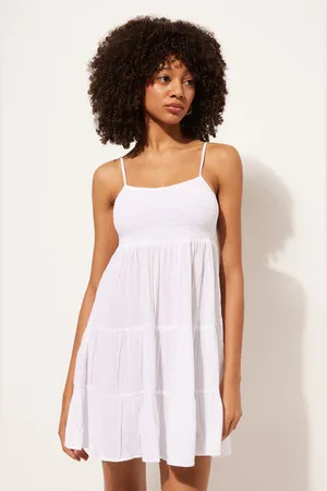 Calzedonia Vestido Corto con Volantes Mujer Tamaño S