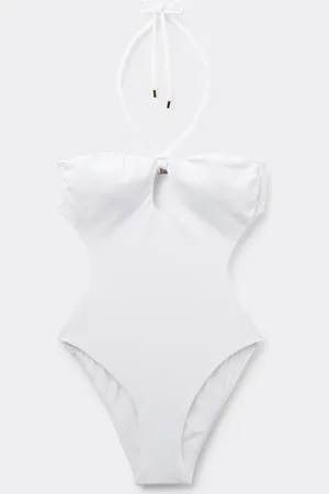 Calzedonia Bañador Entero Cut-Out Piquet Mujer Tamaño L