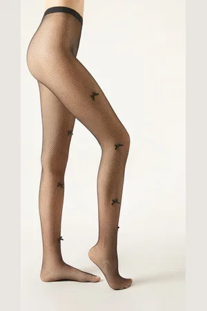 Calzedonia Pantis Rejilla Lazos Mujer Tamaño 1/2