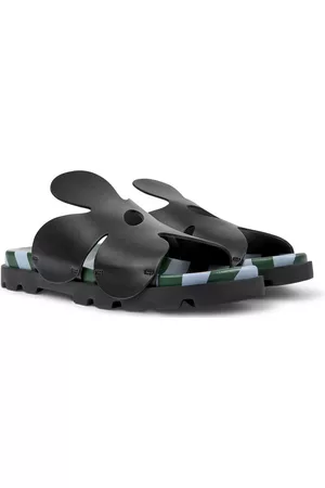 Camper Hombre Planas - Twins - Sandalias Para Hombre - Negro, Talla 39, Piel Lisa