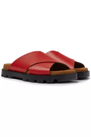 Camper Mujer Planas - Brutus Sandal - Sandalias Para Mujer - Rojo, Talla 35, Piel Lisa