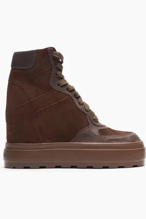 Casadei High Top Suede Sneakers