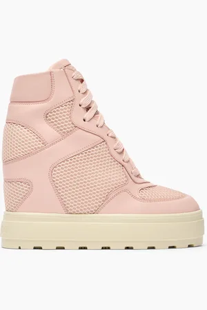 Casadei High Top Net & Leather Sneakers