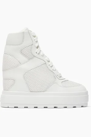 Casadei High Top Net & Leather Sneakers