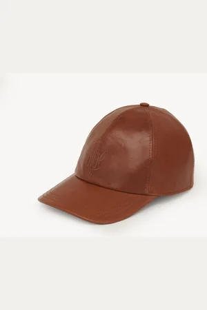 Chloé Gorra de cuero brillante Marrón