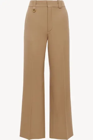 Chloé Pantalones de sastre cropped de lana grain de poudre