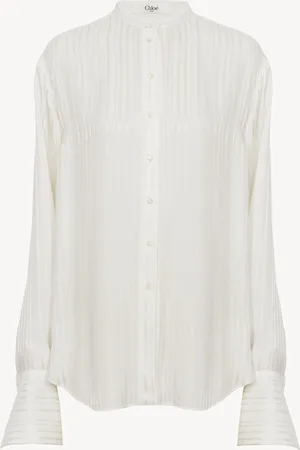 Chloé Blusa oversize de viscosa y satén de seda