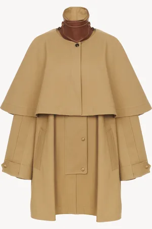 Chloé Parka con capa de gabardina de algodón
