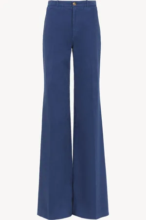 Chloé Pantalones de sastre acampanados de lona de algodón