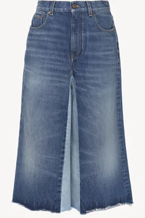 Chloé Pantalones cortos estilo bermuda de patchwork de tejido vaquero