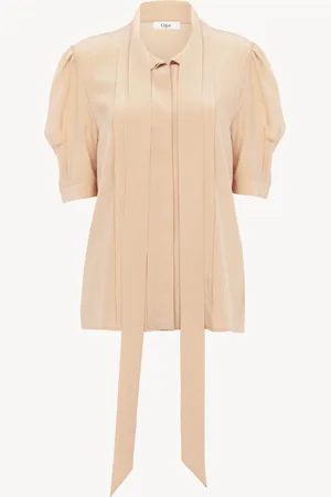 Chloé Blusa con lazo lavallière de crepé de china