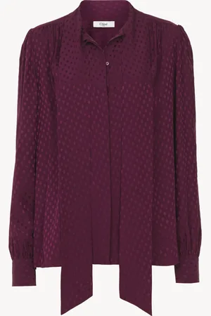Chloé Blusa con lazo lavallière de jacquard de seda