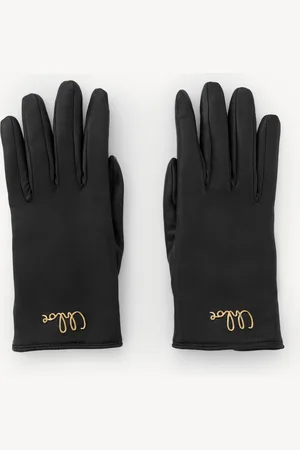 Chloé Guantes Chloé Iconic de cuero Negro