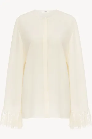 Chloé Blusa fluida sin cuello de crepé de China