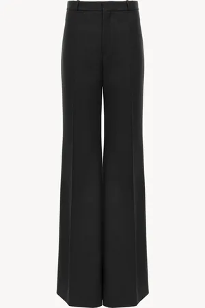 Chloé Pantalones de sastre acampanados de lana grain de poudre