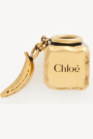 Chloé Charm de pulsera Cube Banana Dice de latón