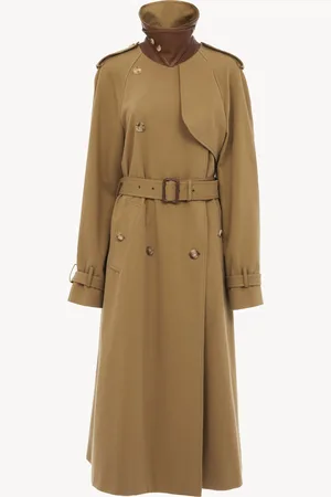 Chloé Gabardina larga de gabardina de algodón