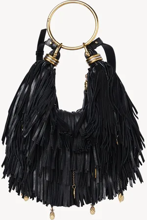 Chloé Bolso hobo Bracelet pequeño de cuero con flecos