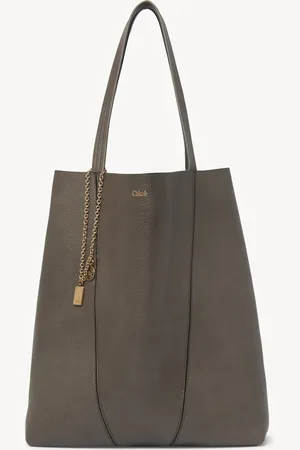 Chloé Bolso tote grande Chloé Spin de cuero granulado