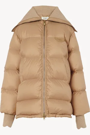 Chloé Chaqueta acolchada de cuello alto de nailon brillante
