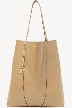 Chloé Bolso tote grande Chloé Spin de cuero granulado