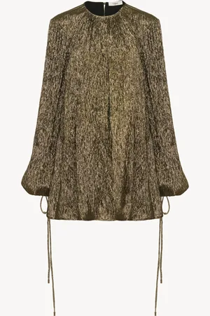 Chloé Minivestido fruncido de crespón de seda