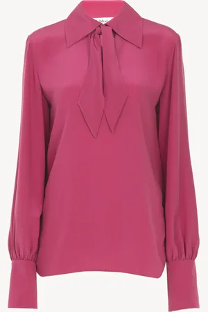 Chloé Blusa de crepé de china con pañuelo anudado