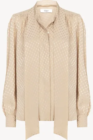 Chloé Blusa con lazo lavallière de jacquard de seda