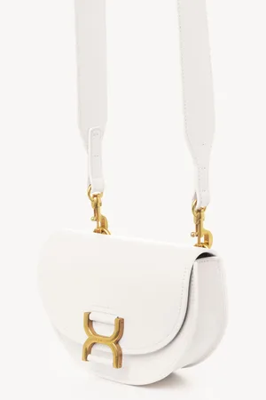 Chloé Minibolso con solapa Marcie de cuero suave
