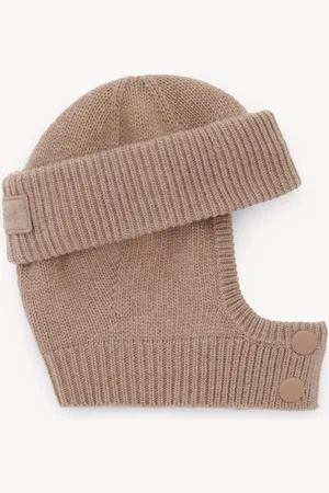 Chloé Pasamontañas Chloé Signature Knit de lana y cachemira Beige