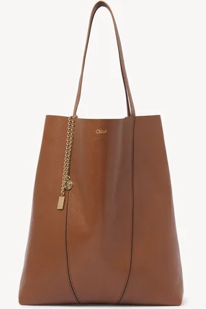 Chloé Bolso tote grande Chloé Spin de cuero granulado