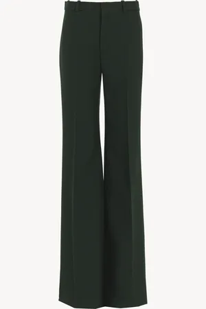 Chloé Pantalones de sastre acampanados de crepé de lana