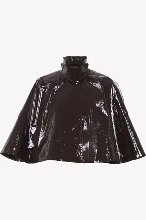 Chloé Capa corta de algodón brillante lacado