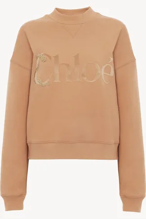 Chloé Jersey con logotipo amplio de felpa de algodón