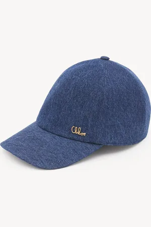 Chloé Gorra Chloé Iconic de tejido vaquero Azul
