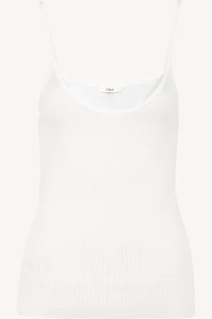 Chloé Top de tirantes ajustado de lana superfina
