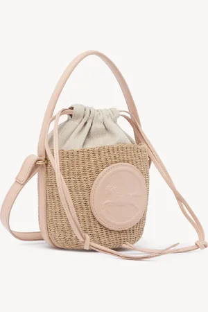 Chloé Minibolso cesta Horse Medal de fibras naturales