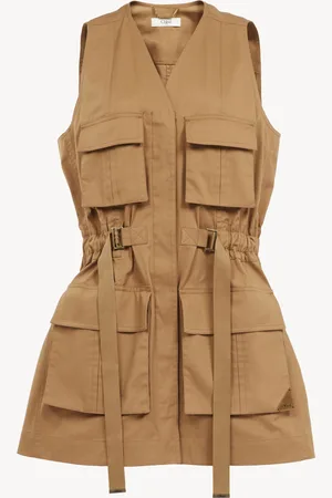 Chloé Chaleco utilitario de gabardina ligera de algodón